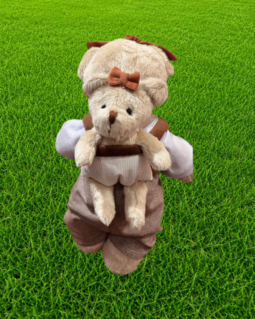 Urso Jardineira com Mochilinha